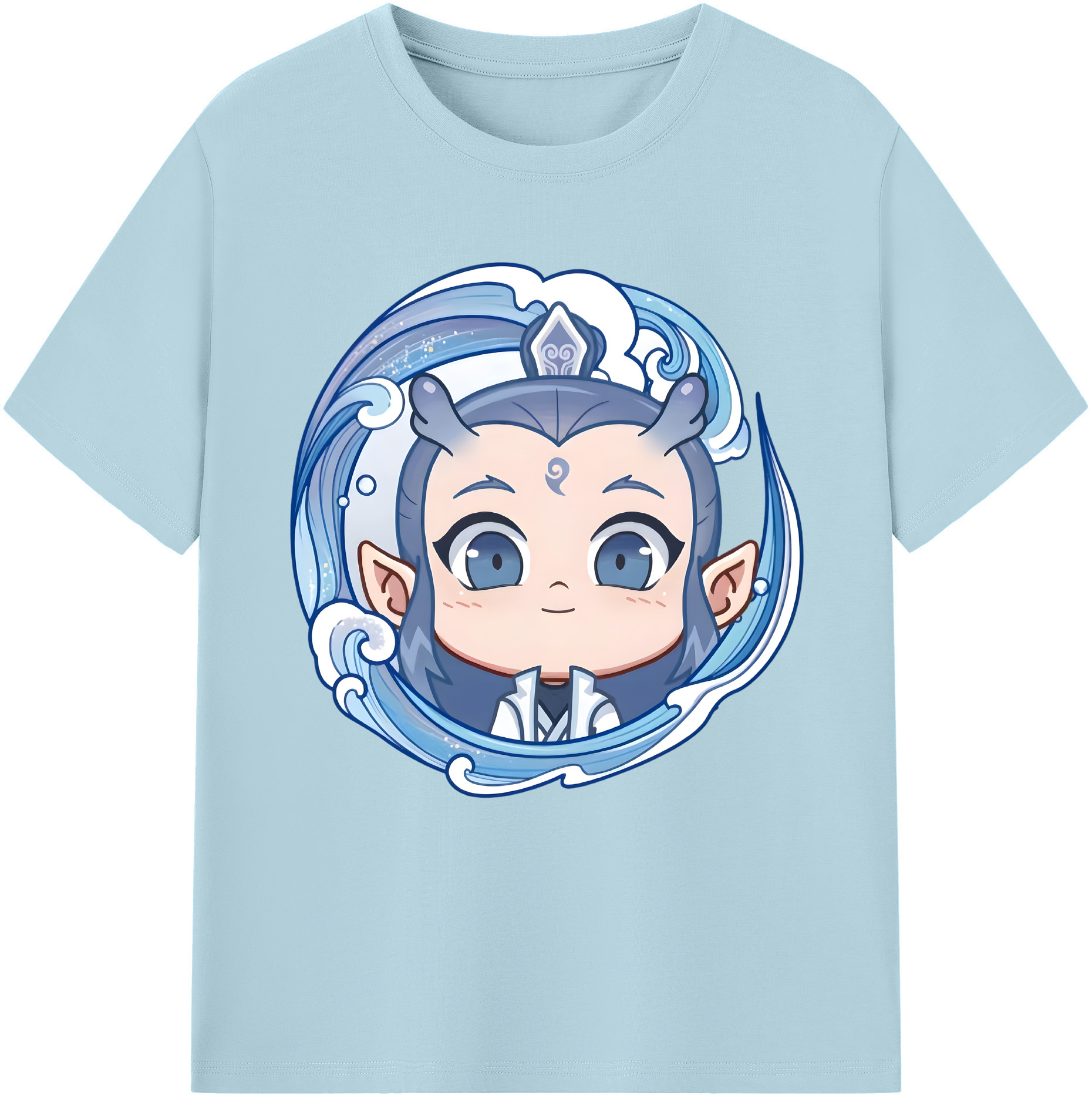 （画像用） Ne Zha 2 ナタ 魔童の大暴れ 綿100％半袖Tシャツ（フロントプリント）